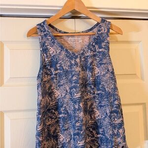 Eddie Bauer Blue and Pink Sleeveless Top